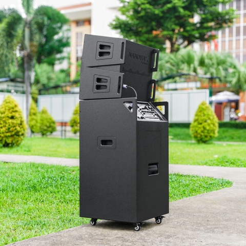 Loa Kéo Nanomax Pro-555b Bass Đôi Đứng Array 40cm 2400w