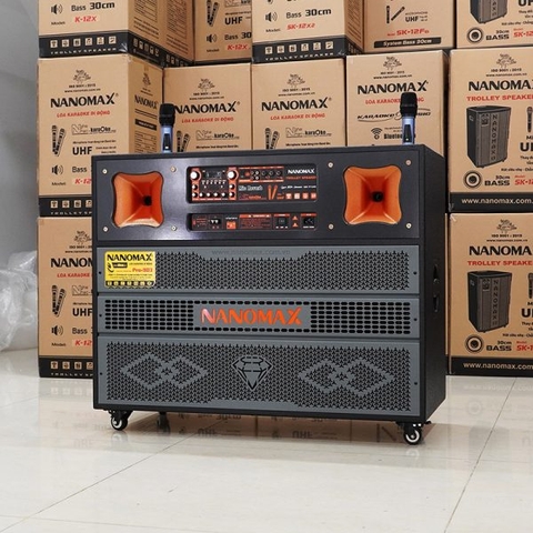 Loa Kéo Bình & Điện Nanomax Pro-803 Bass Đôi 40cm 1800w