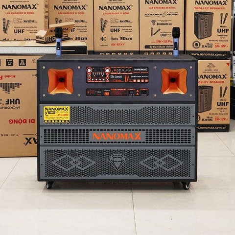 Loa Kéo Bình & Điện Nanomax Pro-803 Bass Đôi 40cm 1800w