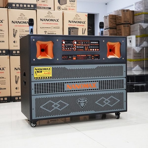 Loa Kéo Bình & Điện Nanomax Pro-803 Bass Đôi 40cm 1800w