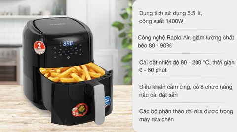 Nồi chiên không dầu Magic Eco AC-102 5.5 lít