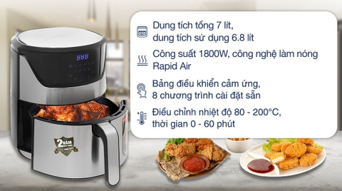 Nồi chiên không dầu Magic Eco AC-122 7 lít