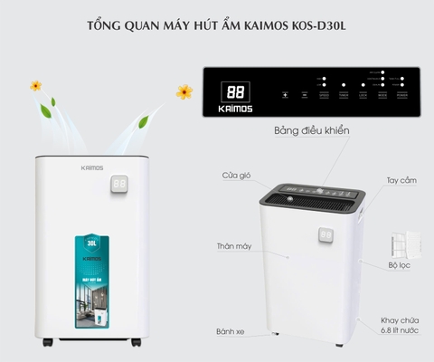 Máy Hút Ẩm Kaimos 30 Lít KOS-30L