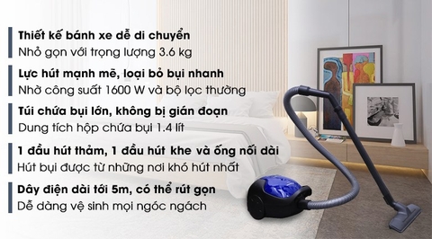 MÁY HÚT BỤI PANASONIC MC-CG371AN46