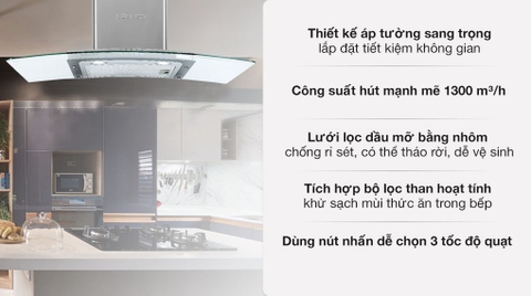 Máy hút mùi kính cong Kocher K-8990
