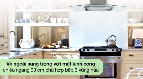 Máy hút mùi kính cong Kocher K-8990