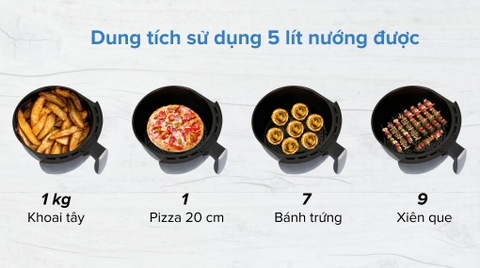 Nồi chiên không dầu Mishio MK-268 5 lít