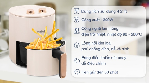 Nồi chiên không dầu Mobell AF-19 4.2 lít