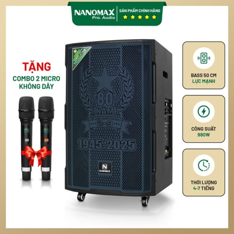 Loa Kéo Nanomax A-29 Bass 50cm 980w Karaoke Bluetooth