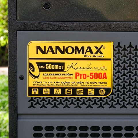 Loa Kéo Bình & Điện Nanomax Pro-500A Bass Đôi 50cm 3200w