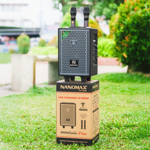 Loa Kéo Mini Nanomax S-100 Thùng đen Bass 20cm 50w