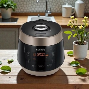 Nồi cơm áp suất điện tử 1,8L Cuckoo CRP-PK1000S đen vàng-Korean