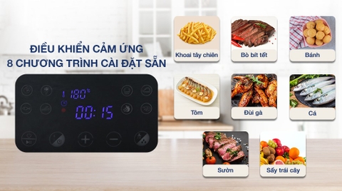 Nồi chiên không dầu Crystal AF7002A-N 6.8 lít