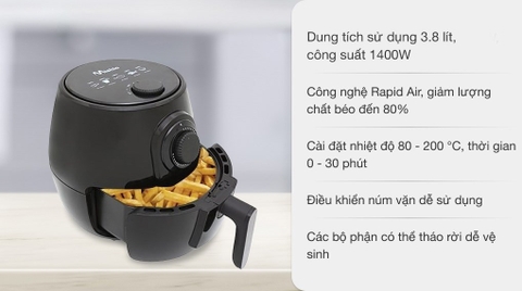 Nồi chiên không dầu Mishio MK-01 3.8 lít