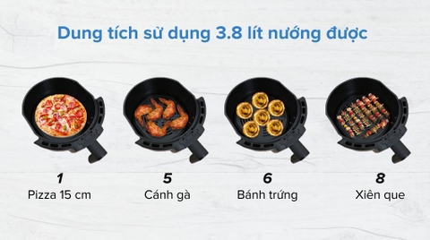Nồi chiên không dầu Mishio MK-01 3.8 lít