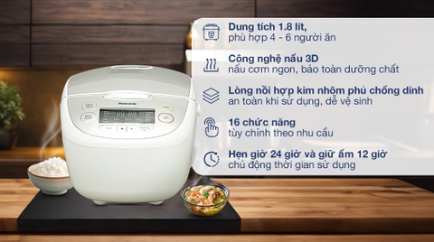 Nồi cơm điện panasonic SR-CP188NRAM