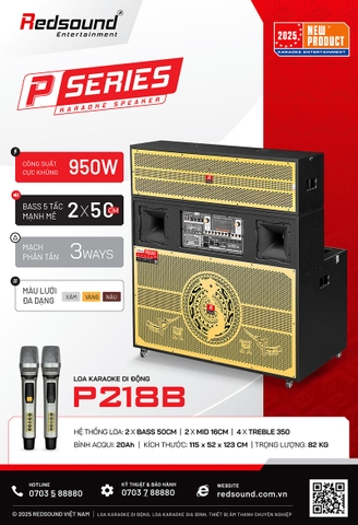 Copy of Loa kéo di động Redsound P218B bass 5 tấc đôi