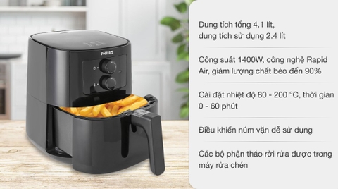 Nồi chiên không dầu Philips HD9200/90 4.1 lít