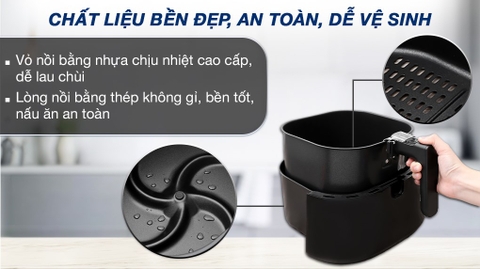 Nồi chiên không dầu Philips HD9270/90 6.2 lít