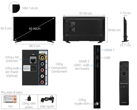 Smart Tivi Samsung 43 inch UA43T6500