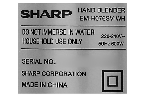 Máy xay sinh tố cầm tay Sharp EM-H076SV-WH