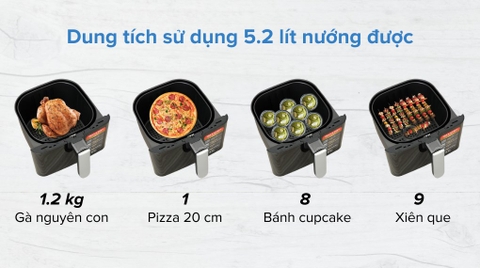 Nồi chiên không dầu Sharp KF-AF55EV-BK 5.5 lít