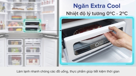 Tủ Lạnh Sharp Inverter 605 lít SJ-FX680V-ST