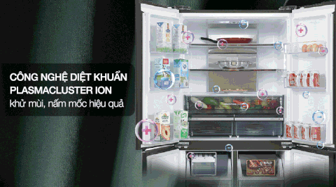Tủ lạnh Sharp Inverter 572 lít SJ-FXP640VG-BK