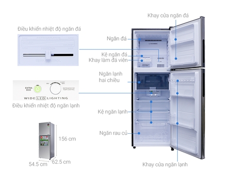 Tủ lạnh Sharp Inverter 224 lít SJ-X251E-SL