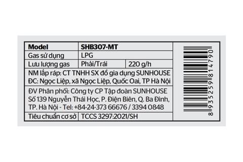 Bếp ga đôi Sunhouse SHB307MT