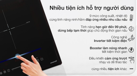 Bếp điện từ đôi lắp âm Nagakawa NK2C05MB