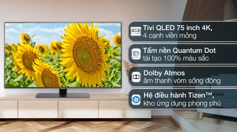 Smart Tivi QLED 4K 75 inch Samsung QA75Q80B
