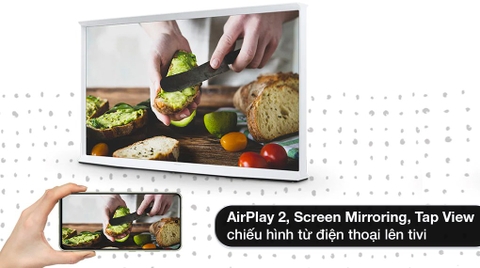 Smart Tivi Kiểu Chữ I Có Chân The Serif QLED Samsung 4K 55 inch QA55LS01BA