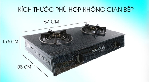 Bếp ga đôi Sunhouse Mama MMBB0787MT