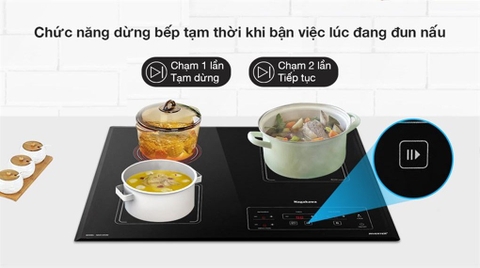 Bếp từ hồng ngoại ba vùng nấu lắp âm Nagakawa NAG1253M