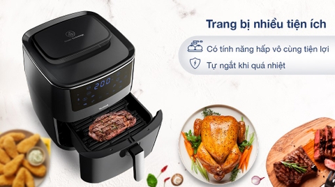 Nồi chiên không dầu kết hợp hấp Tefal FW201815 6.5 lít