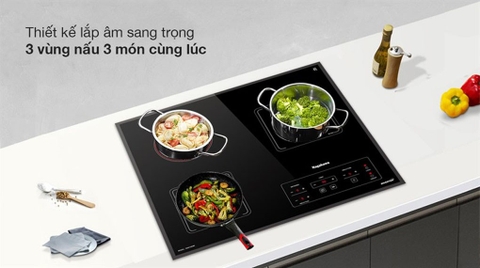 Bếp từ hồng ngoại ba vùng nấu lắp âm Nagakawa NAG1253M