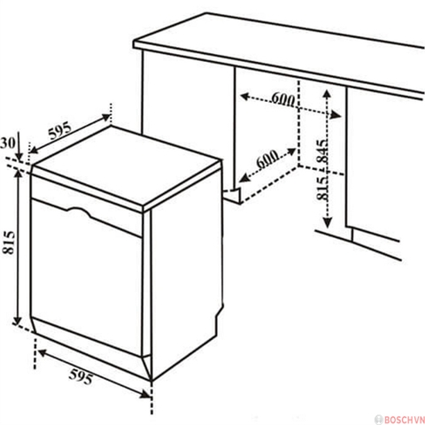 Máy rửa bát Bosch SMS8YCI03E serie 8 nhập khẩu Đức mới nhất