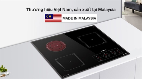Bếp từ hồng ngoại ba vùng nấu lắp âm Nagakawa NAG1253M
