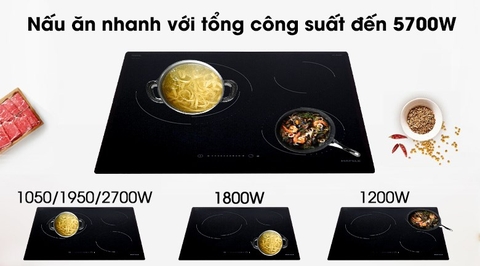 Bếp hồng ngoại 3 vùng nấu lắp âm Hafele HC-R603D