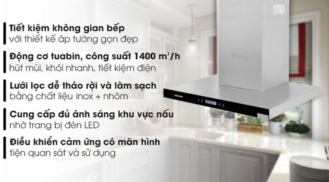 Máy hút mùi áp tường Kocher K-225C 70