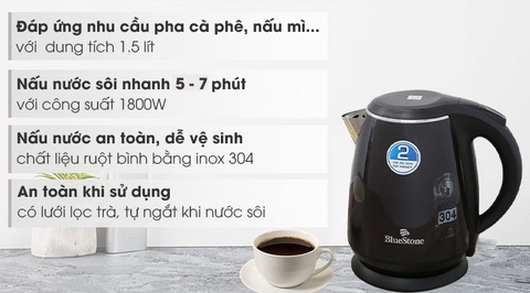 Ấm đun siêu tốc Bluestone 1.5 lít KTB-3453