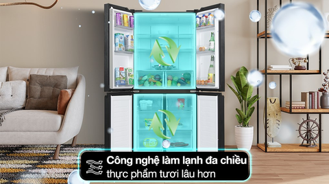 Tủ lạnh Aqua Inverter 469 lít Multi Door AQR-M536XA(GWB)