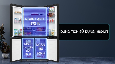 Tủ lạnh Hitachi Inverter 569 lít Multi Door R-WB640PGV1 GCK