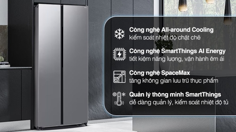 Tủ lạnh Samsung 583 lít Side By Side RS57DG400EM9SV
