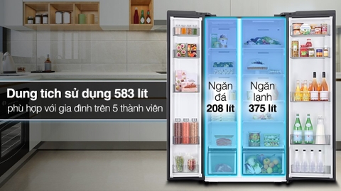 Tủ lạnh Samsung 583 lít Side By Side RS57DG400EM9SV