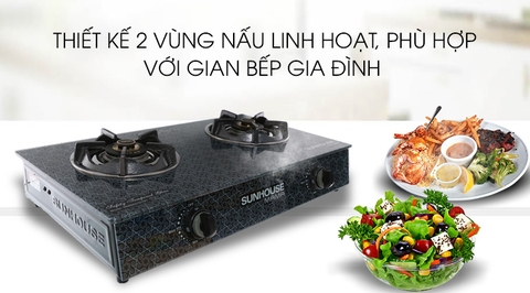 Bếp ga đôi Sunhouse Mama MMBB0787MT