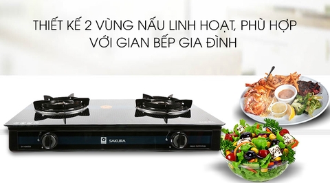 Bếp ga đôi Sakura SA-690GH