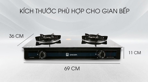 Bếp ga đôi Sakura SA-690GH