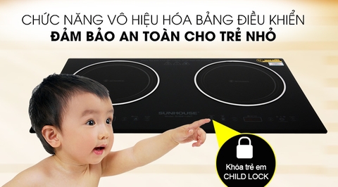 Bếp hồng ngoại đôi lắp âm Sunhouse SHB9112MT